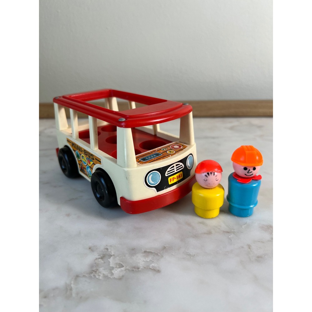 Fisher-Price Little People Play Family Mini Bus Van Vintage 1969 5-seater